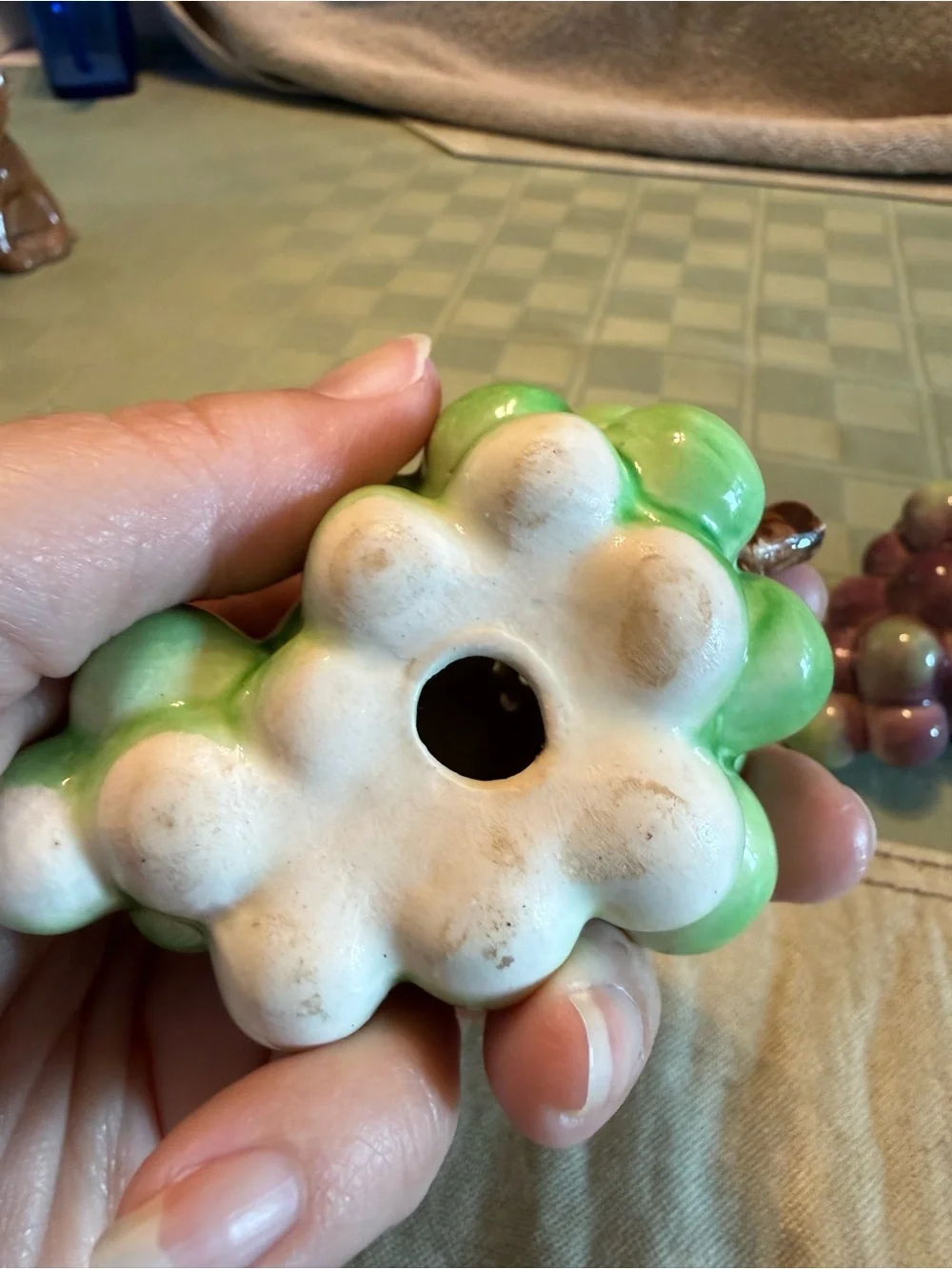 Vintage Ceramic Grape Clusters Salt & Pepper Shakers Set Mid-Century Japan
